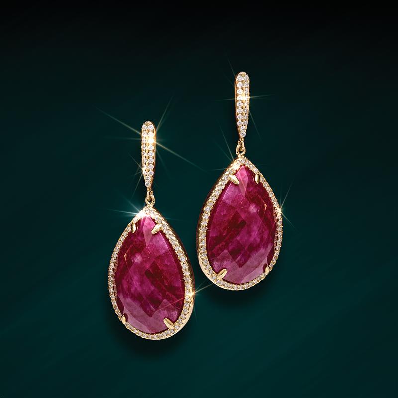 Ruby Drops Earrings